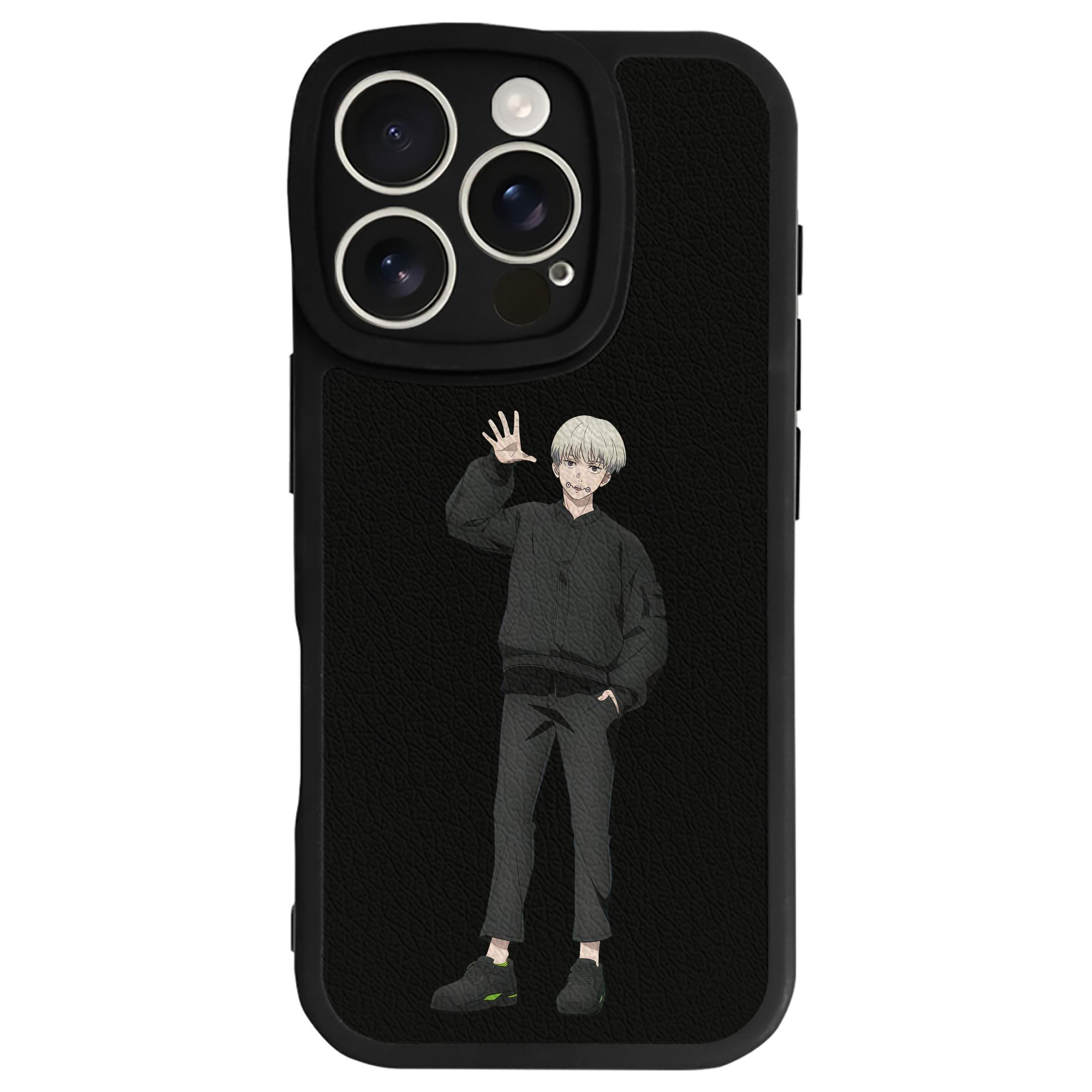 （画像用） 呪術廻戦 Jujutsu Kaisen 【iPhone 16シリーズ対応】シリコンスマホケース（レザー調） 材質：シリコン